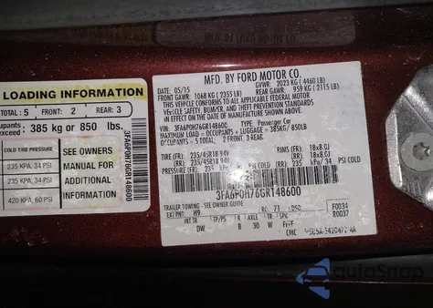 2016 Ford Fusion Se z USA, uszkodzony, nr VIN 3FA6P0H76GR148600